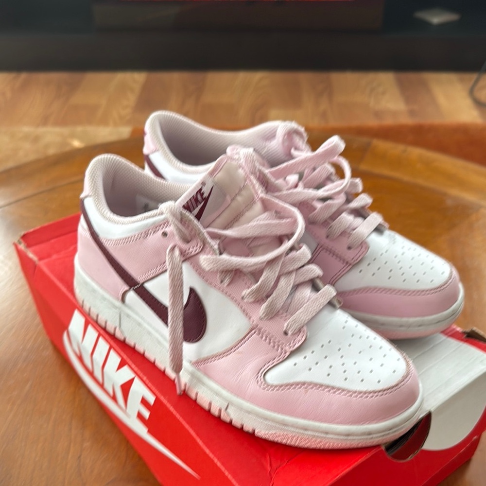Nike Pink and White Sneakers